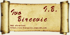 Ivo Birčević vizit kartica